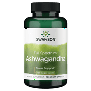 Swanson Ashwagandha Powder Supplement-Ashwagandha Root Supplement Promoting Stress Relief & Energy Support-Ayurvedic Supplement for Natural Wellness (100 Capsules, 450mg Each)