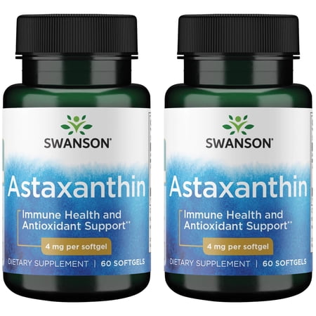 Swanson Astaxanthin 4 mg 60 Sgels 2 Pack