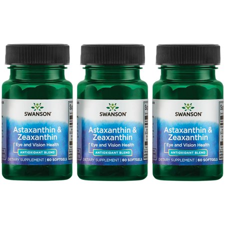 Swanson Astaxanthin & Zeaxanthin 60 Sgels 3 Pack