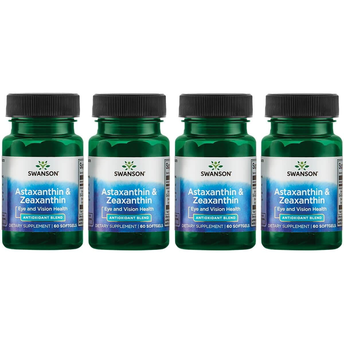 Swanson Astaxanthin And Zeaxanthin 60 Sgels 4 Pack 