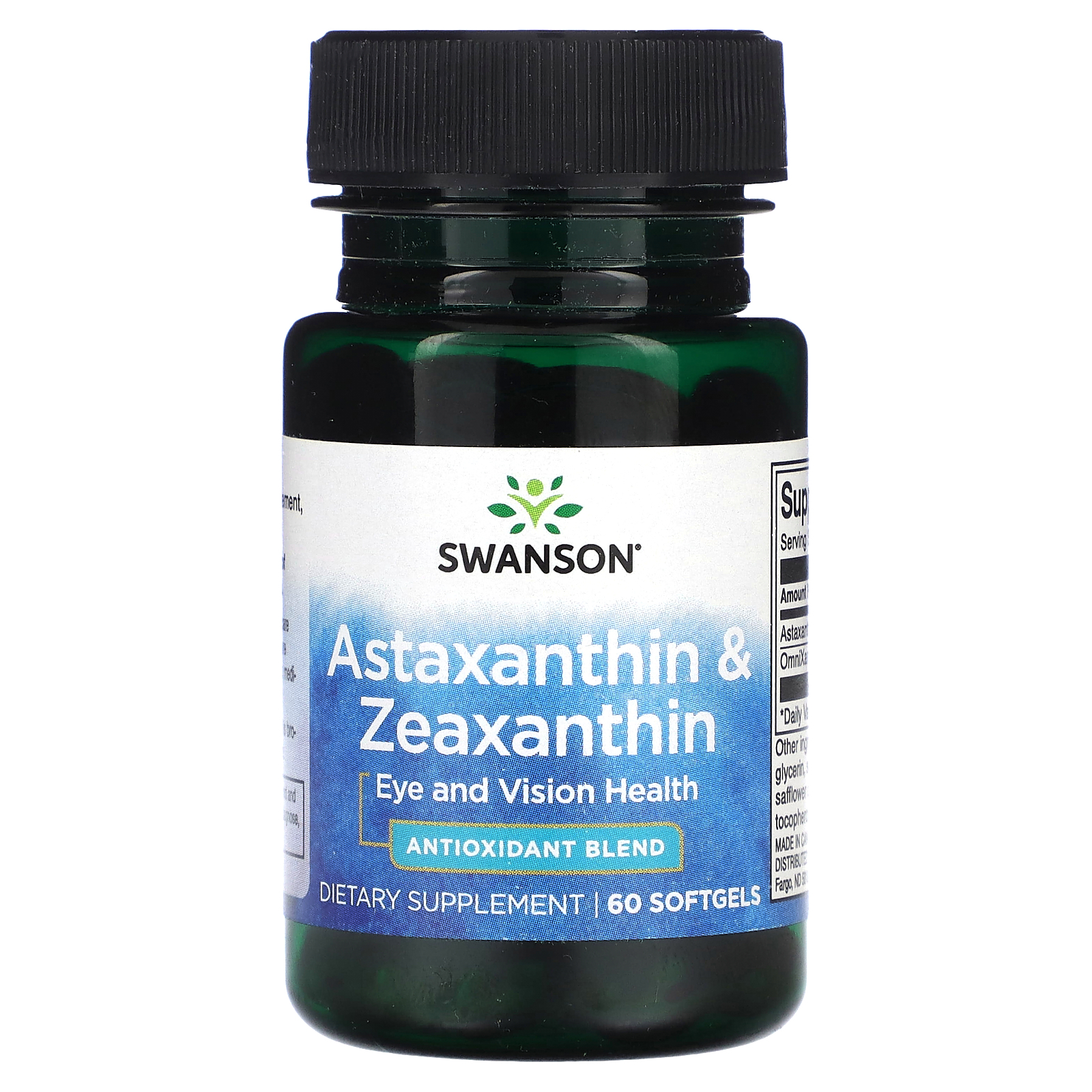 Swanson, Astaxanthin Zeaxanthin, 60 Softgels