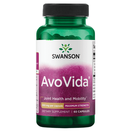 Swanson AvoVida Maximum Strength Capsules, 300 mg, 60 Count