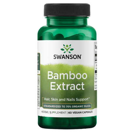 Swanson Bamboo Extract Vegetable Capsules, 300 mg, 60 Count