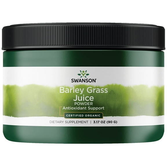 Swanson Barley Grass Juice Powder - Certified Organic 3.17 oz Powder
