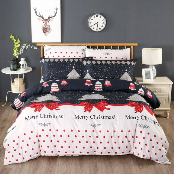 Swanson Beddings Christmas Comforter Set: Comforter and Pillow Shams Queen