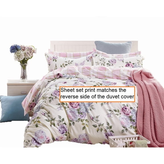 Swanson Beddings Pink Checker 100% Cotton Sheet Set: Fitted Sheet, Flat Sheet and Two Matching Pillowcases (California King, Plaid)