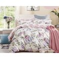 thumbnail image 1 of Swanson Beddings Pink-Purple Roses 3-Piece 100% Cotton Bedding Set: Duvet Cover and Two Pillow Shams (King) (Comforter not included), 1 of 8