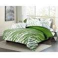 thumbnail image 1 of Swanson Beddings Tree Branches Reversible 3-Piece Cotton Bedding Set: Duvet Cover and Two Pillow Shams Green King Size (No Comforter Included), 1 of 5