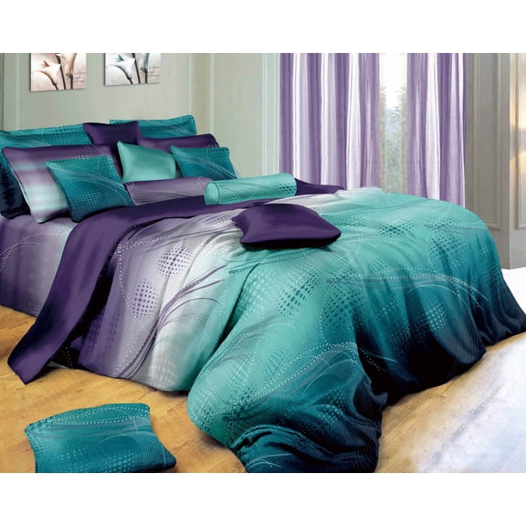 Swanson Beddings Twilight 3-Piece Luxury 100% Cotton Bedding Set: Duvet Cover and Two Pillow Shams (California King) (No comforter is included)