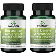 Swanson Berberine Advanced Enhanced Absorption - Featuring Berbevis 550 mg 30 Veg Caps 2 Pack