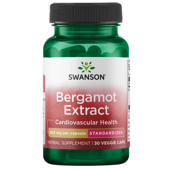 Swanson Bergamot Extract, Multidimensional Support For Cardiovascular Health, Promotes Healthy Cholesterol Levels, 30 Capsules