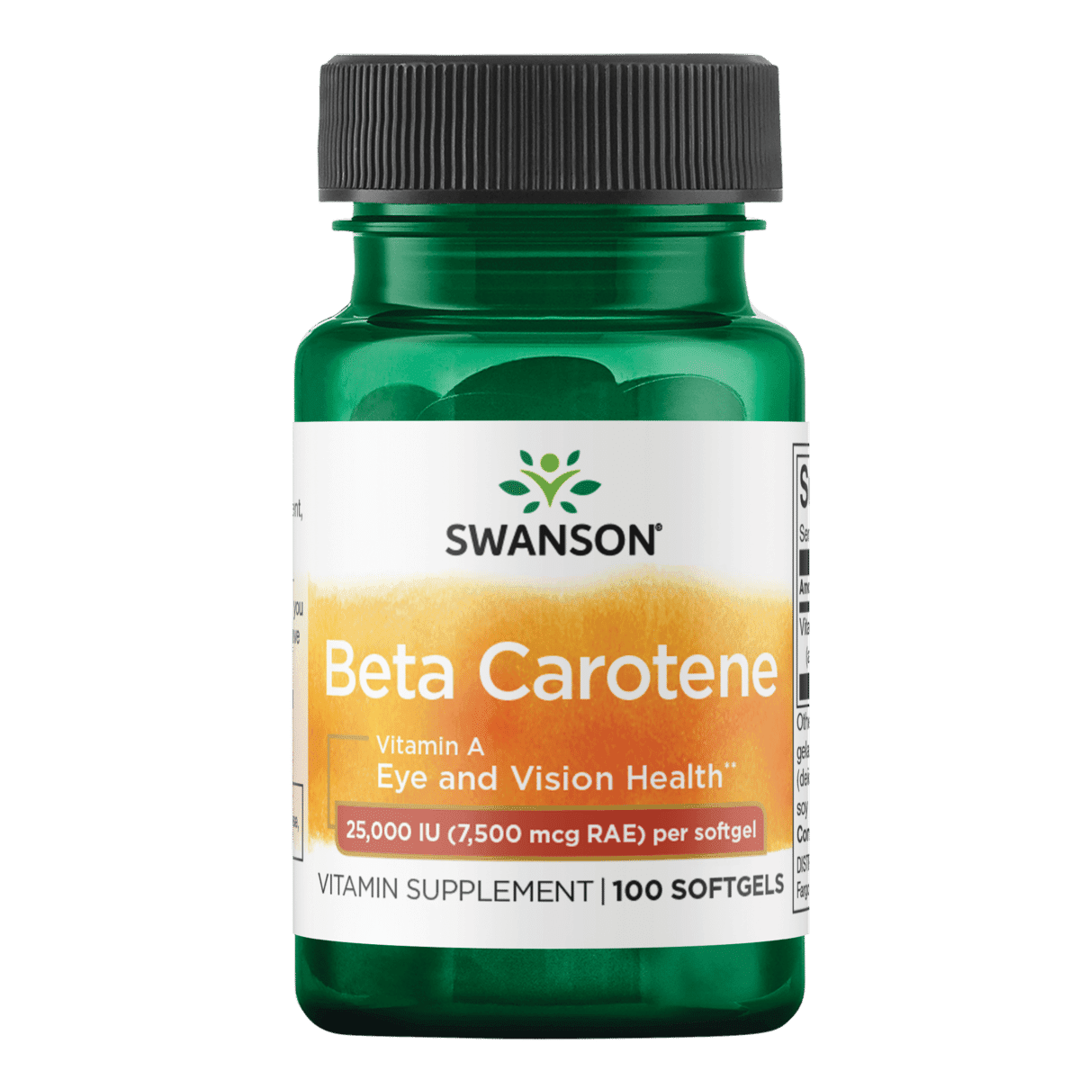 Swanson Beta-Carotene (Vitamin A) 25000 Iu (7500 mcg) 100 Sgels