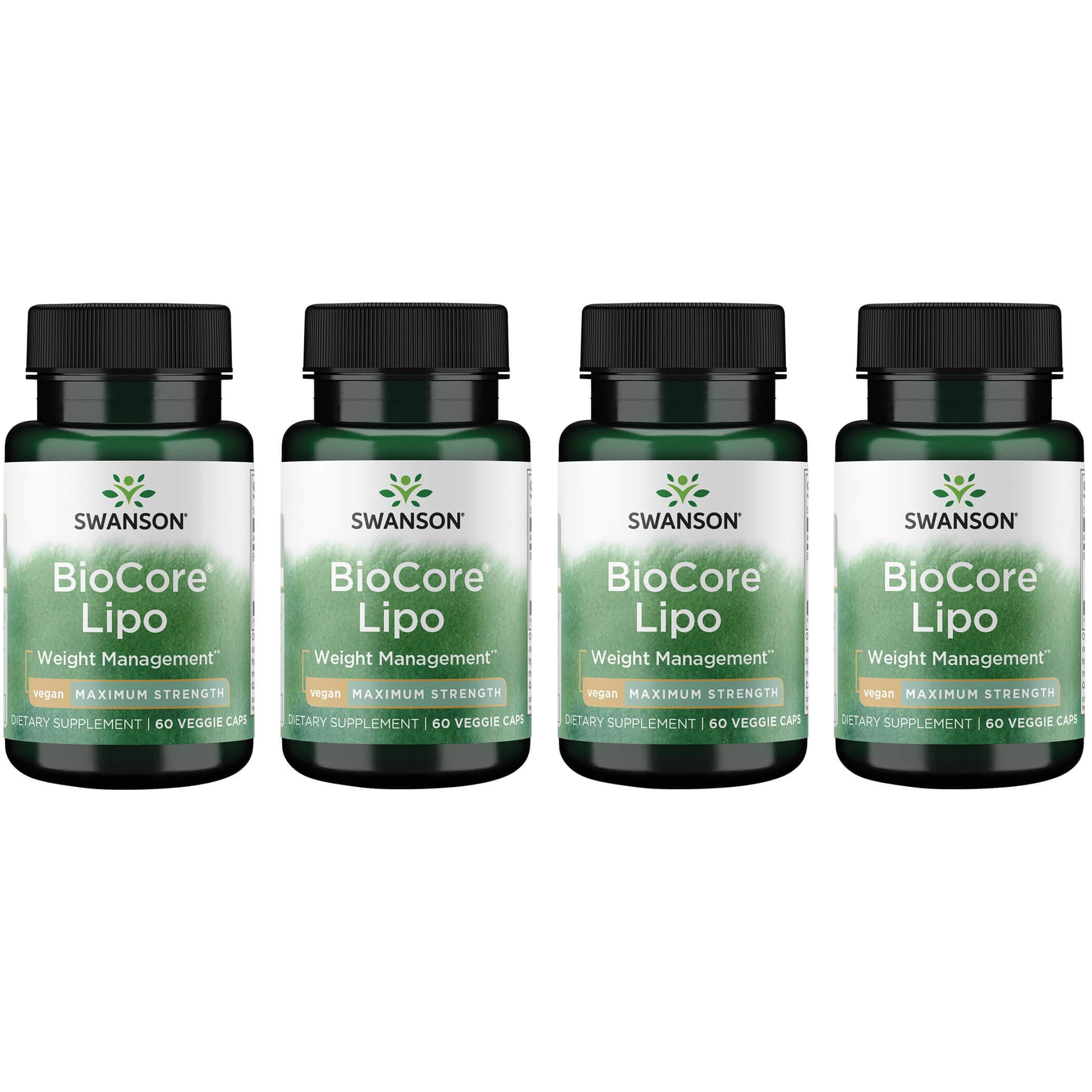 Swanson Biocore Lipo - Maximum Strength 10,000 Fip 60 Veg Caps 4 Pack ...