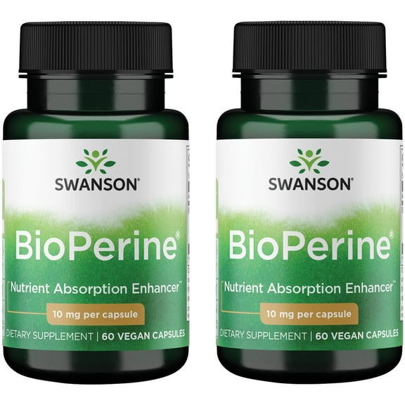 Swanson Bioperine 10 mg 60 Caps 2 Pack