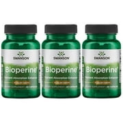 Swanson Bioperine 10 mg 60 Caps 3 Pack