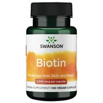 Swanson Biotin Vitamin B7 5000 mcg 100 Capsules