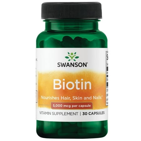 Swanson Biotin 5,000 Mcg 30 Capsules