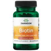 Swanson Biotin 5,000 Mcg 30 Capsules
