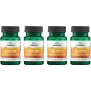 Swanson Biotin - Timed-Release 10,000 mcg 60 Tabs 4 Pack