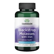 Swanson Blackstrap Molasses with Iron Capsules, 29 mg, 120 Count