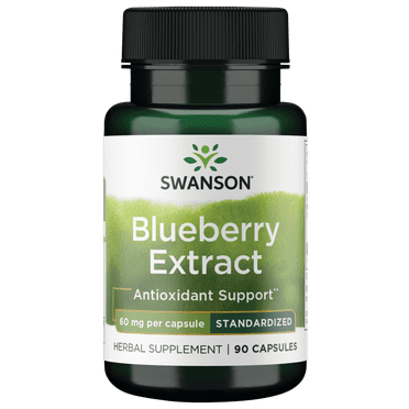 Swanson Blueberry Leaf Extract 60 mg 90 Capsules