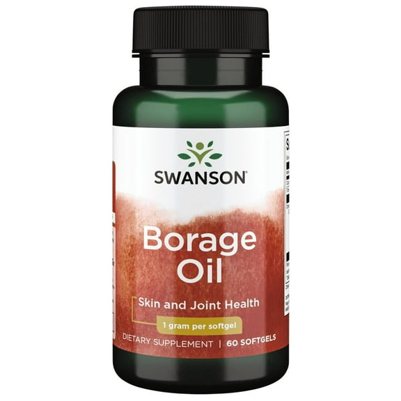 Swanson Borage Oil 1 G 60 Softgels