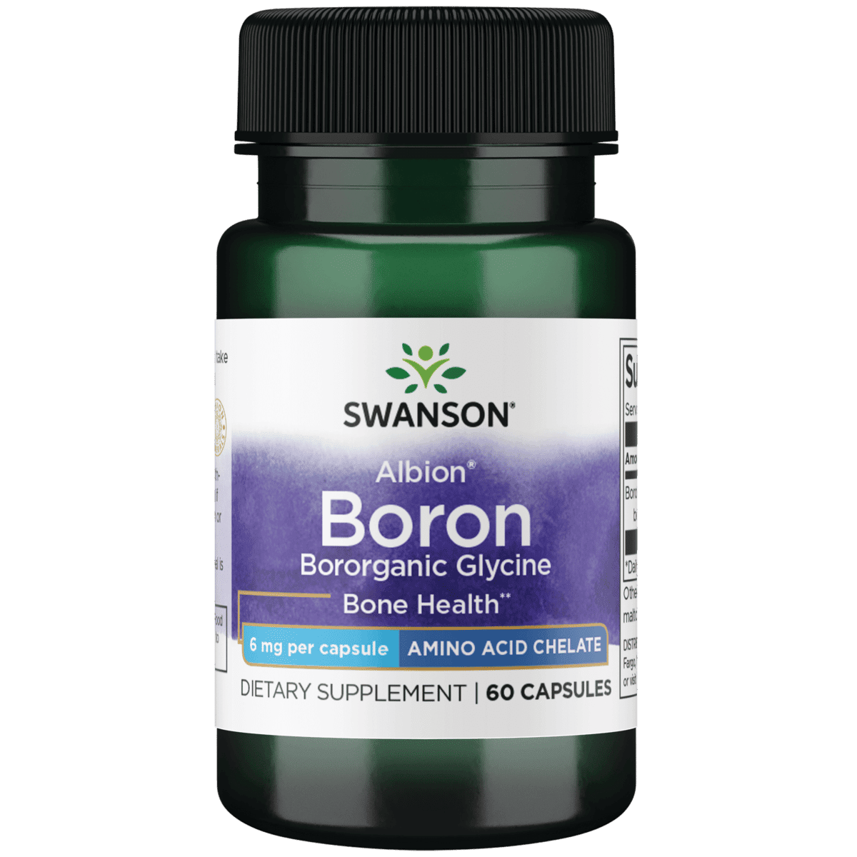 Swanson Boron Glycinate 6mg - 60 Capsules For Joint & Bone Health Support