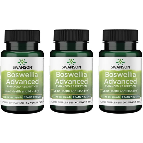 Swanson Boswellia Advanced - Standardized 300 mg 60 Veg Caps 3 Pack