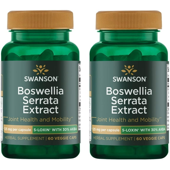 Swanson Boswellia Serrata Extract 125 mg 60 Veg Caps 2 Pack