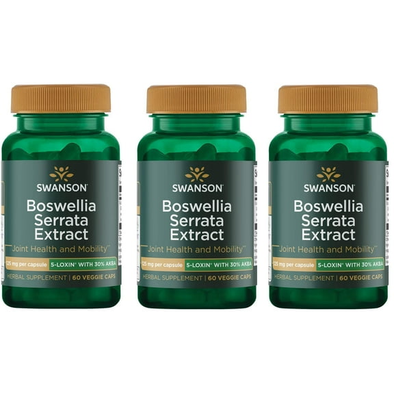 Swanson Boswellia Serrata Extract 125 mg 60 Veg Caps 3 Pack