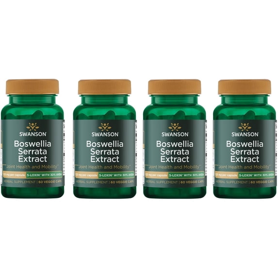 Swanson Boswellia Serrata Extract 125 mg 60 Veg Caps 4 Pack
