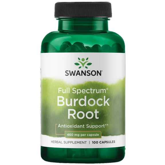 Swanson Burdock Root Kidney & Liver Support - Detox Skin Helps Remove Toxins From The Body - Support Well Being And Healthy Immune System - Herbal Antioxidant Supplement (460 mg 100 Capsules)