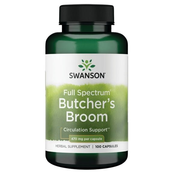 Swanson Butcher's Broom 470 mg 100 Capsules