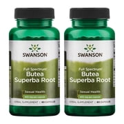 Swanson Butea Superba Root Full Spectrum Intimacy & Sexual Support 400 Milligrams 60 Capsules 2 Pack