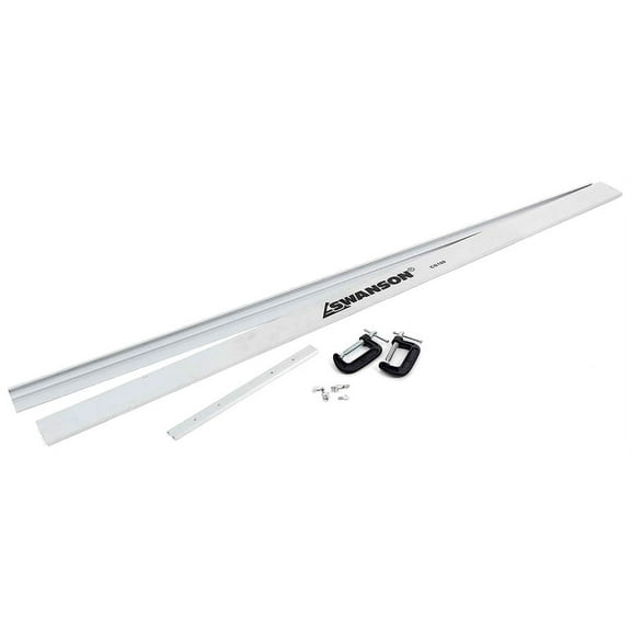 Swanson Tool Co 100" Easy Assemble Heavy Duty Aluminum Cutting Guide with Joiner Bar, 2 C-Clamps and Wing Nuts, Model CG100