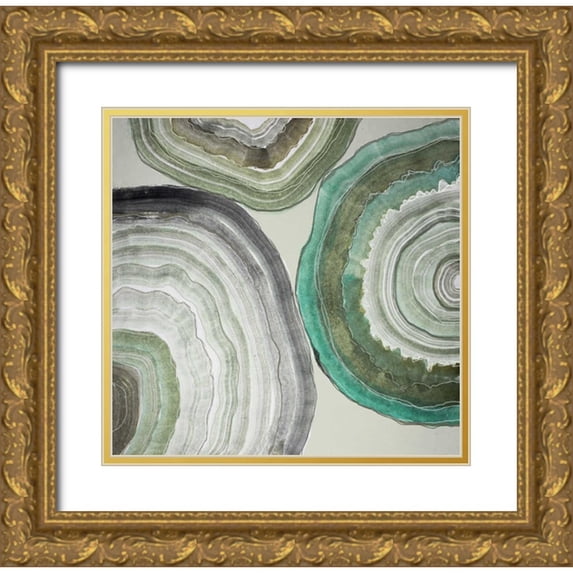 Swanson, CJ 27x26 Gold Ornate Wood Framed with Double Matting Museum Art Print Titled - Modern Geode 4