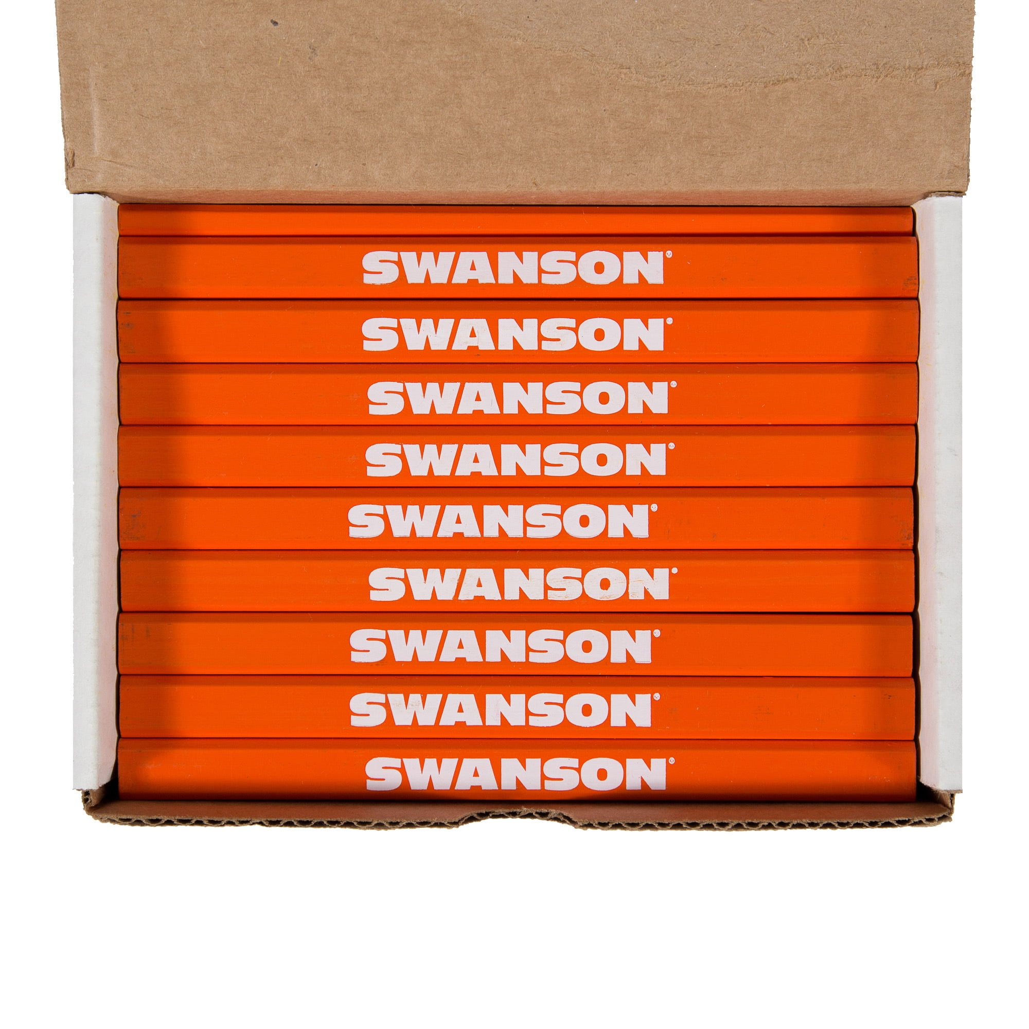 Swanson CP700B 72-Pack Wooden Carpenter Pencils Orange