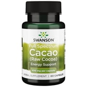 Swanson Cacao (Raw Cocoa) - Full Spectrum 400 mg 60 Capsules