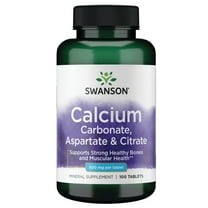 Swanson Calcium (Carbonate, Aspartate and Citrate) 500 mg 100 Tablets