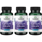 Swanson Calcium Citrate 200 mg 60 Caps 3 Pack