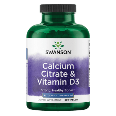 Swanson Calcium Citrate and Vitamin D 250 Tablets
