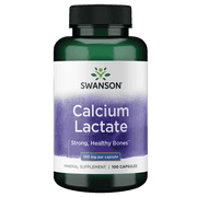 Swanson Calcium Lactate 100 mg 100 Caps