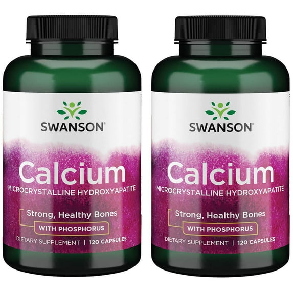 Swanson Calcium Microcrystalline Hydroxyapatite with Phosphorus 2 Pack