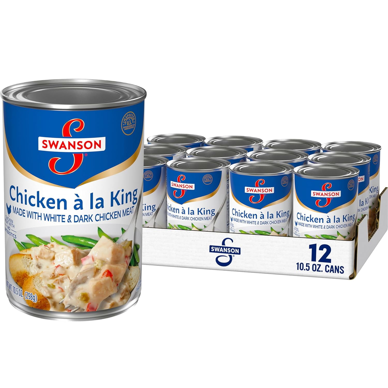 Swanson Canned Chicken a la King With White and Dark Chicken Meat, 10.5