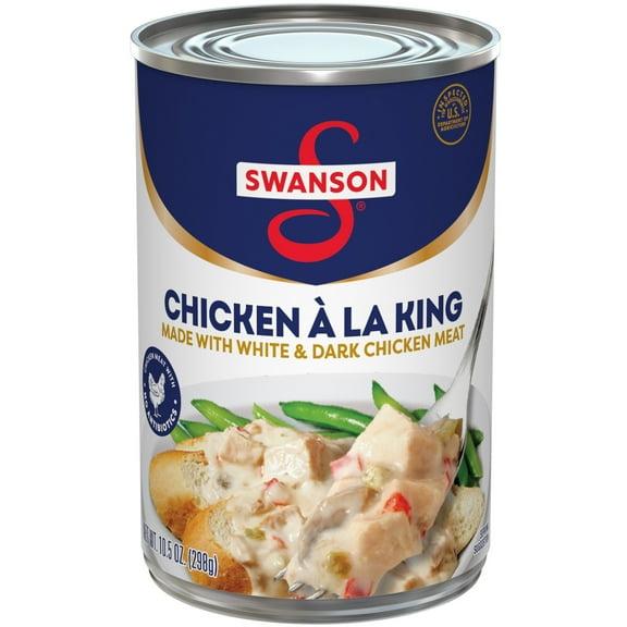 Swanson Canned Chicken a la King with White and Dark Chicken Meat, 10.5 oz Can