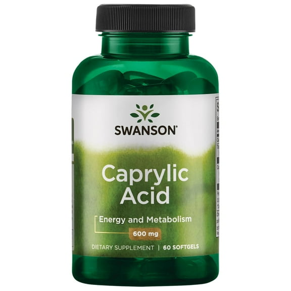 Swanson Caprylic Acid 600 mg 60 Softgels