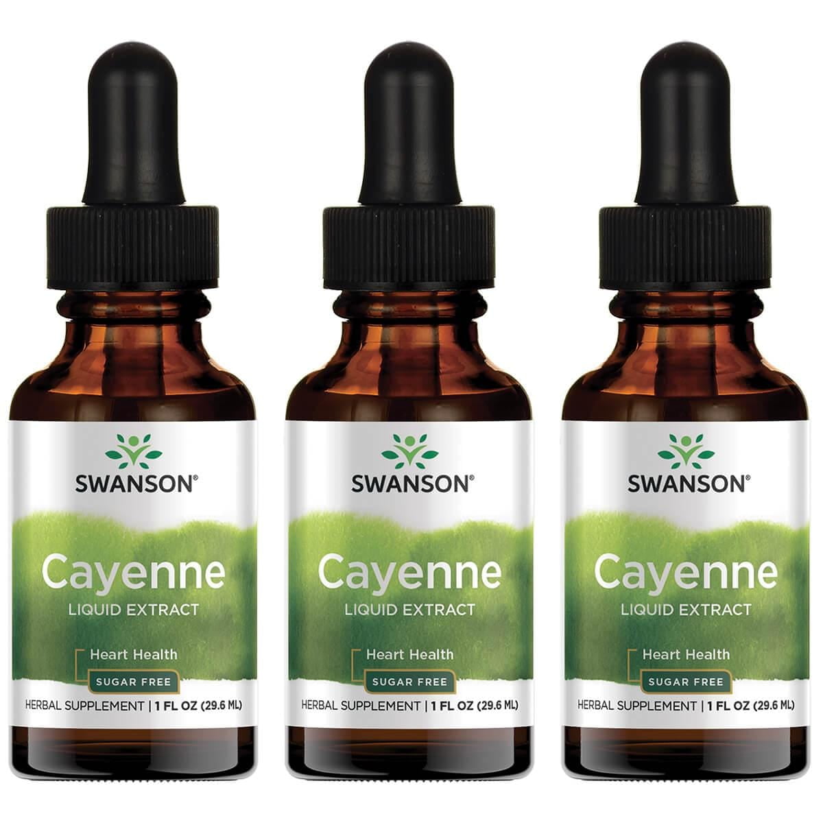 Swanson Cayenne Liquid Extract 130 mg 1 fl oz Liq 3 Pack