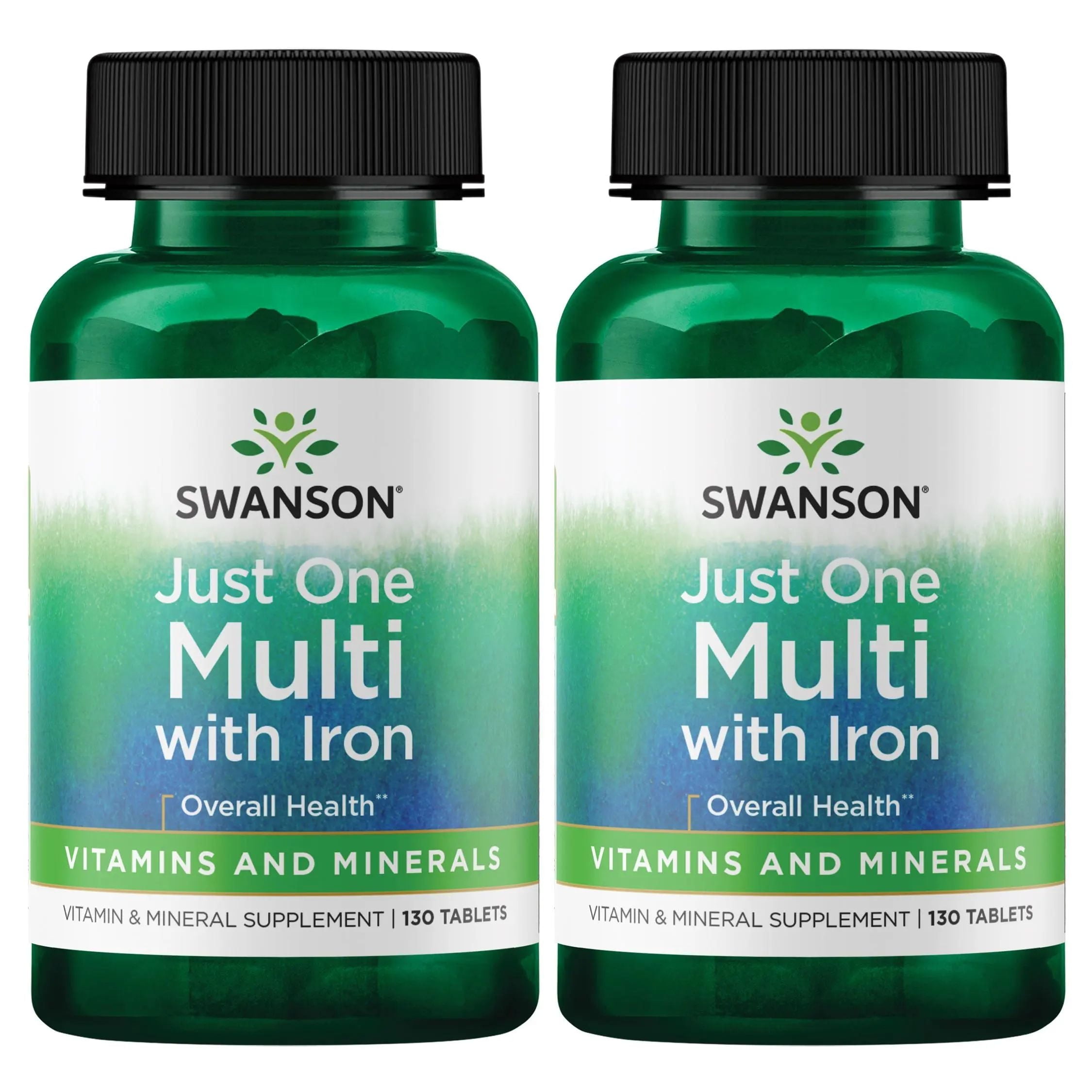 Swanson Century Formula Multivitamin with Iron 130 Tabs ( (2 Pack)