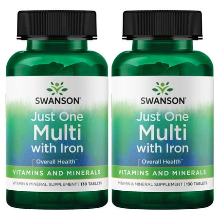 Swanson Century Formula Multivitamin with Iron 130 Tabs ( (2 Pack)