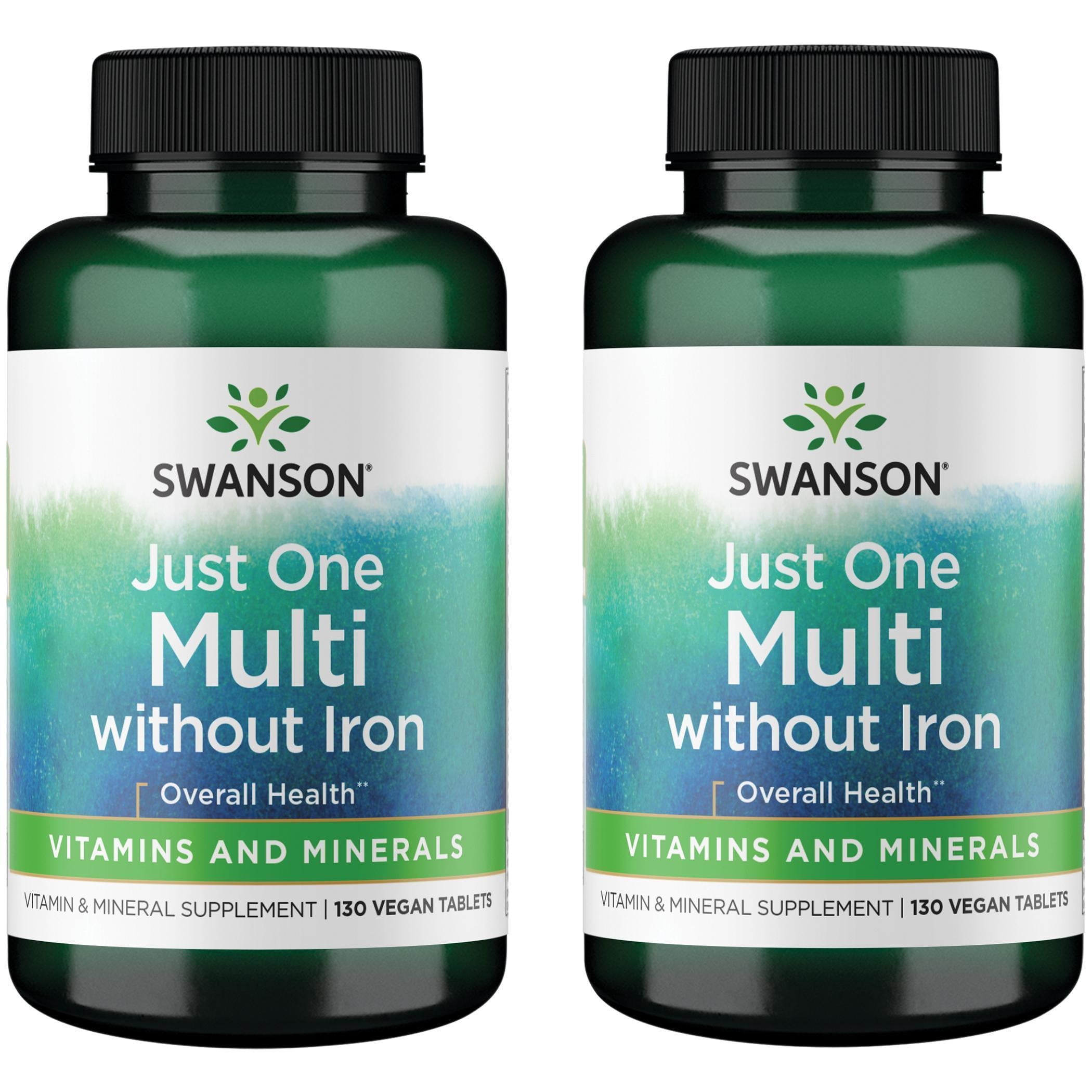 Swanson Century Formula Multivitamin without Iron 130 Tabs (2 Pack)